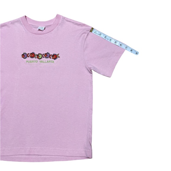 Puerto Vallarta Pink Short Sleeve Tee Size Girl XL 14-16 - Picture 7 of 11